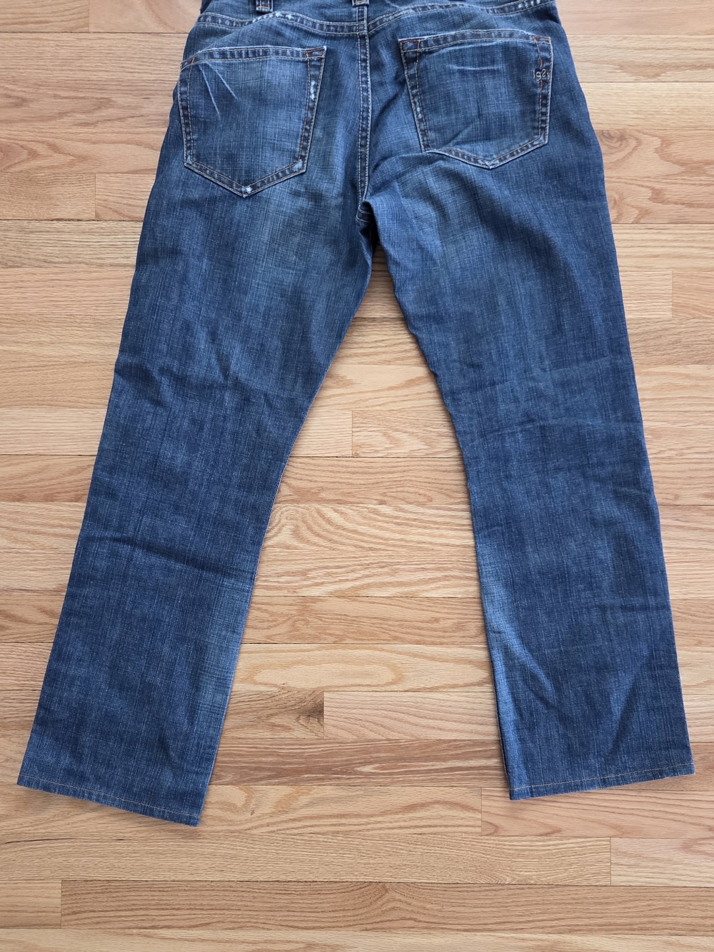 Men's Straight-Leg Jeans in Deep Blue Denim